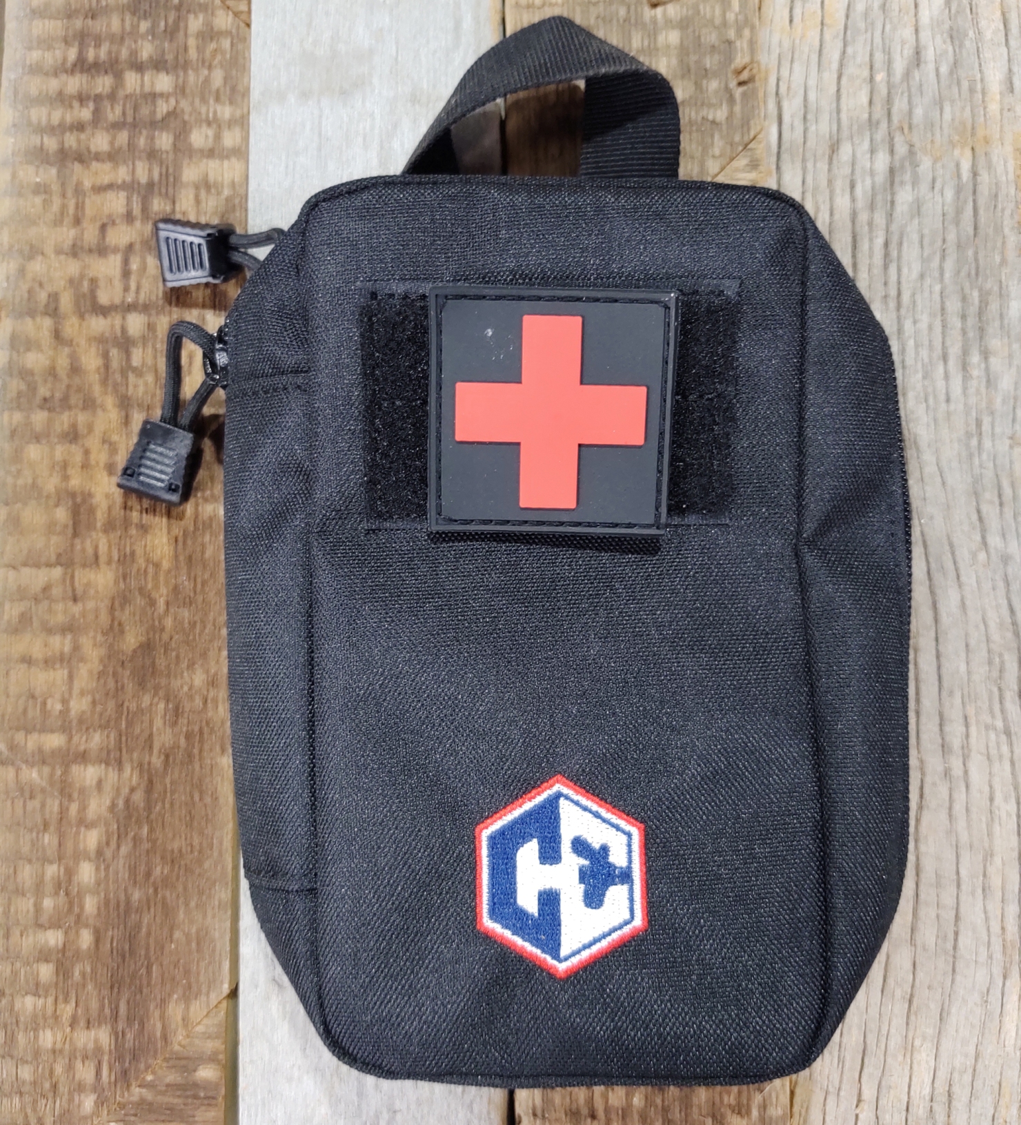 Small Black and Red Medical Tactical Patch 