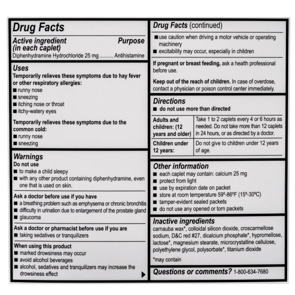 2 Packets of 1 Tab of 25mg Diphenhydramine | Mountain Man Medical